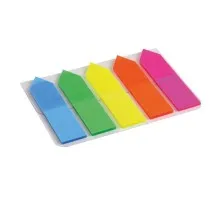 Стикер-закладка Axent Plastic bookmarks 5х12х50mm, 125шт, arrows, neon colors mix (2440-02-А)