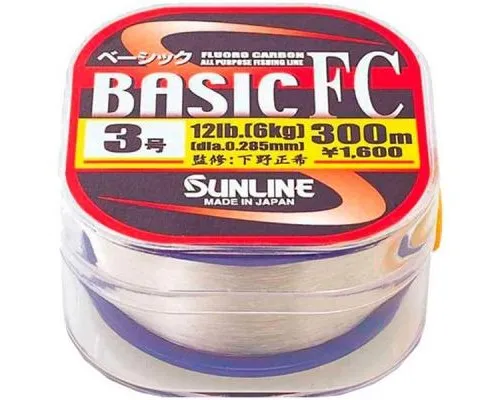 Флюорокарбон Sunline Basic FC 300м 0.285мм #3 12LB (1658.00.98)