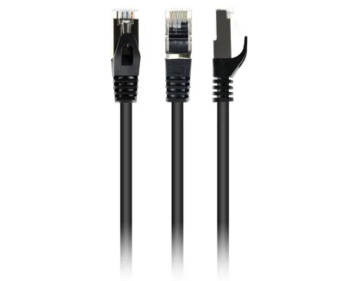 Патч-корд 1м S/FTP Cat 6A CU LSZH black Cablexpert (PP6A-LSZHCU-BK-1M)