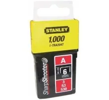 Скоби Stanley Light Duty тип а, 6мм, 1000шт (1-TRA204T)