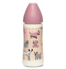 Бутылочка для кормления Suavinex Истории щенков 360 мл розовая (304828)
