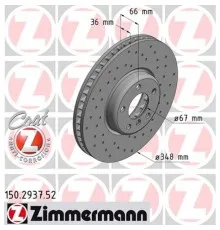 Тормозной диск ZIMMERMANN 150.2937.52
