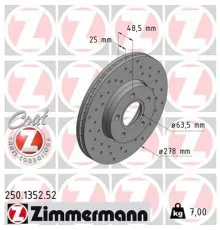 Тормозной диск ZIMMERMANN 250.1352.52