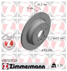 Тормозной диск ZIMMERMANN 450.5217.20