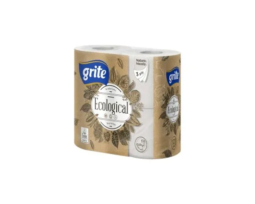 Туалетная бумага Grite Ecological Plius 3 слоя 4 рулона (4770023350227)
