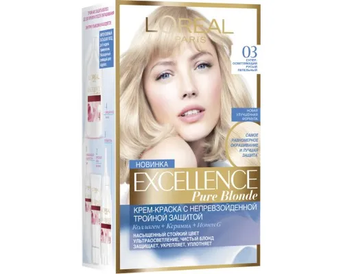 Фарба для волосся LOreal Paris Excellence 03 Супер-освітлювальний русявий попелястий (3600523781157)
