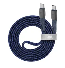 Дата кабель USB 2.0 Type-C to Type-C 1.2m 3А 60W blue RivaCase (PS6105 BL12)