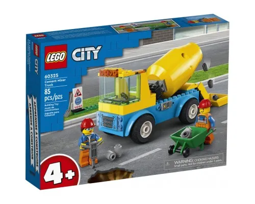 Конструктор LEGO City Great Vehicles Бетономешалка 85 деталей (60325)