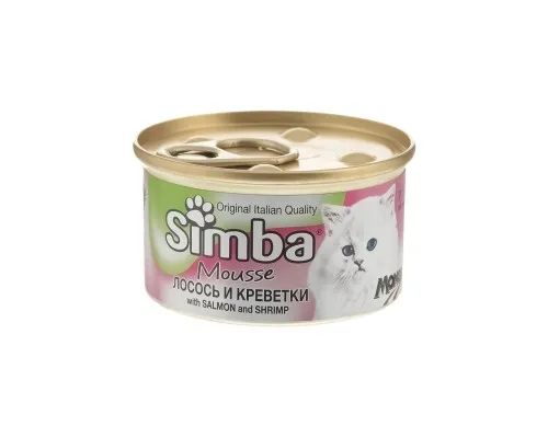 Консерви для котів Simba Cat Wet лосось та креветки 85 г (8009470009430)