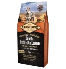 Сухий корм для собак Carnilove Fresh зі страусом та ягням 6 кг (8595602527496)