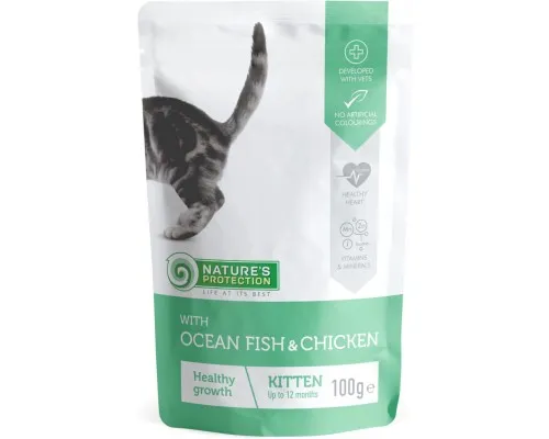 Влажный корм для кошек Natures Protection with Ocean fish and Chicken 100 г (KIK45688)