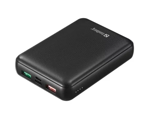 Батарея универсальная Sandberg 15000mAh, PD/45W(20V/2.25A), QC3.0, USB-C, Micro-USB, USB-A*2 (420-66)