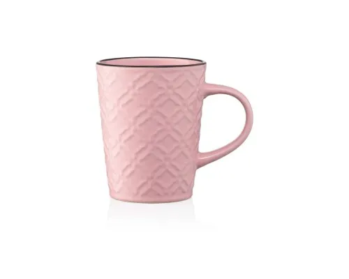 Чашка Ardesto Relief 320 мл Pink (AR3474P)