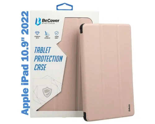 Чохол до планшета BeCover Tri Fold Soft TPU mount Apple Pencil Apple iPad 10.9 2022 Pink (708462)