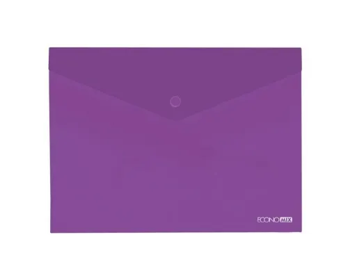 Папка - конверт Economix В5 180 мкм прозора, фактура глянець, фіолетова (E31302-12)