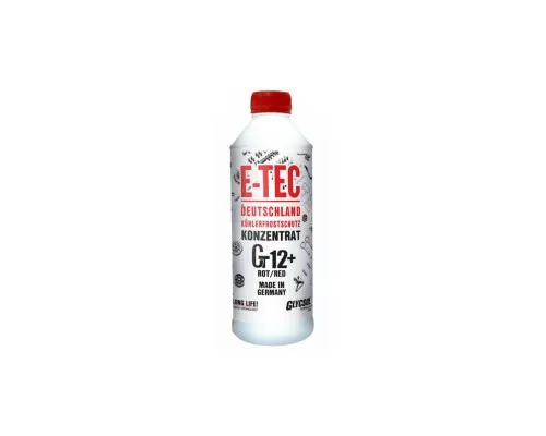 Антифриз E-TEC Конц. Gt12+ Glycsol червоний 1,5 л (9588)