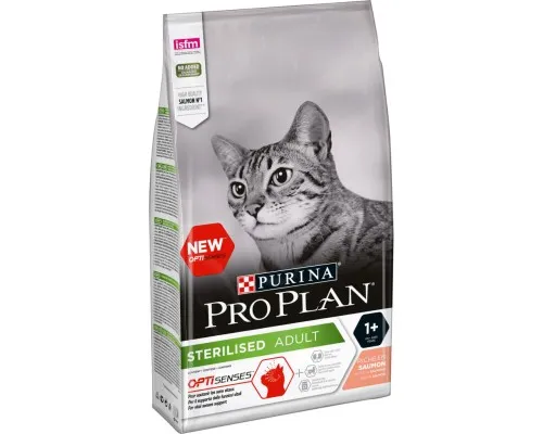 Сухой корм для кошек Purina Pro Plan Sterilised Adult 1+ с лососем 1.5 кг (7613036517362)