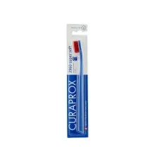 Зубна щітка Curaprox CS 3960 Super Soft Суперм'яка D 0.12 мм Синя з червоною щетиною (CS 3960-01)