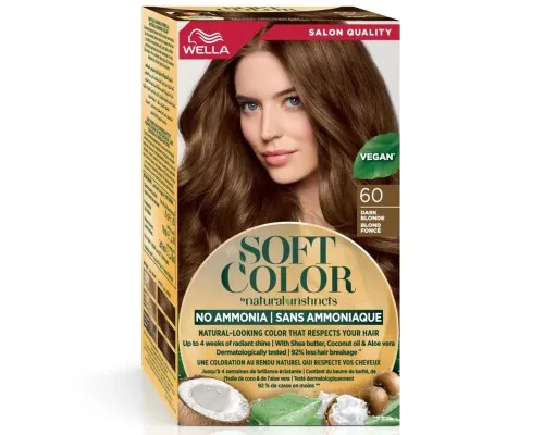 Фарба для волосся Wella Soft Color Безаміачна 60 - Темний блонд (3614228865814)