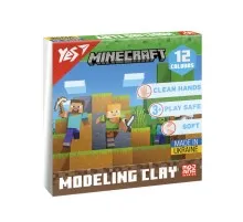Пластилин Yes Minecraft 12 цветов 240 г (540668)
