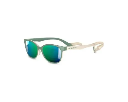 Дитячі сонцезахисні окуляри Suavinex зі стрічкою, напівкругла форма, 3-8 років, зелено-бежеві (308550)