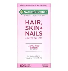 Вітамінно-мінеральний комплекс Nature's Bounty Вітаміни для Волосся, Шкіри та Нігтів, Hair, Skin & Nails, 60 каплет (NRT-07580)