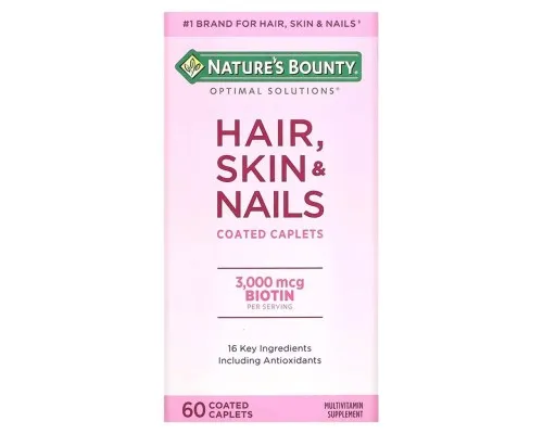 Вітамінно-мінеральний комплекс Nature's Bounty Вітаміни для Волосся, Шкіри та Нігтів, Hair, Skin & Nails, 60 каплет (NRT-07580)