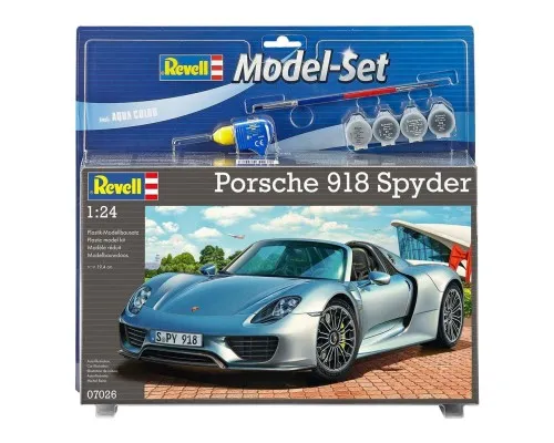 Збірна модель Revell Набір автомобіль Porsche 918 Spyder рівень 4 масштаб 1:24 (RVL-67026)