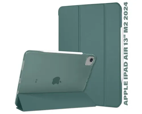 Чехол для планшета BeCover Tri Fold Hard Apple iPad Air 13" M2 2024 Dark Green (711723)