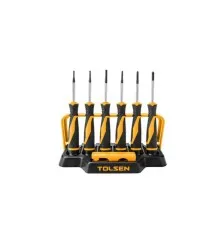 Набір викруток Tolsen для точних робіт 8 шт. SL1,5;2,0;2,5 PH000;00; 50 мм (20193)