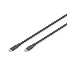 Дата кабель USB-C to USB-C 1.0m USB 4.0 Gen3 40G 240W 8K silicone black Digitus (AK-300344-010-S)
