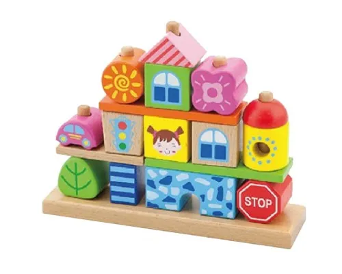 Развивающая игрушка Viga Toys Кубики Город (50043)