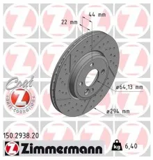 Гальмівний диск ZIMMERMANN 150.2938.20