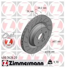 Гальмівний диск ZIMMERMANN 400.3626.20