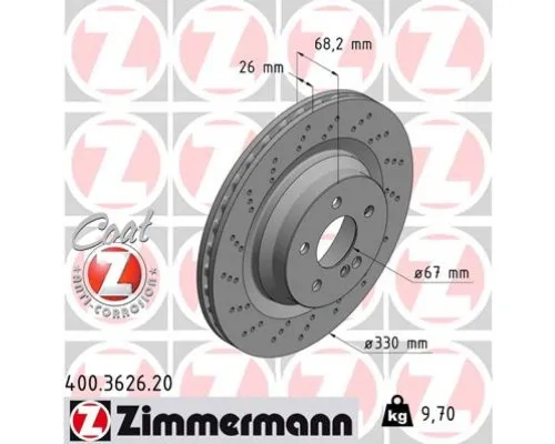 Гальмівний диск ZIMMERMANN 400.3626.20