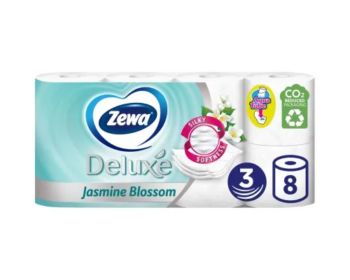 Туалетний папір Zewa Deluxe Жасмин 3 шари 8 рулонів (7322541171753)