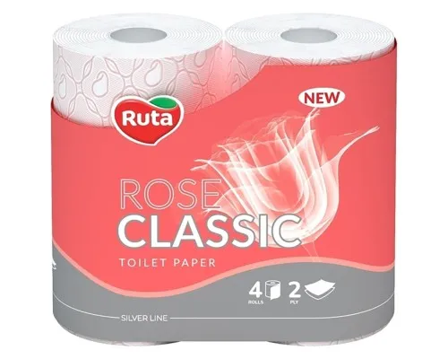 Туалетний папір Ruta Classic Рожевий 2 шари 4 рулони (4820202894131)