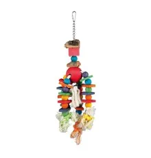 Іграшка для птахів Trixie дерев'яна на ланцюжку з дзвіночком 35 см (4011905589862)