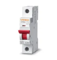 Автоматичний вимикач Videx RS4 RESIST 1п 20А С 4,5кА (VF-RS4-AV1C20)