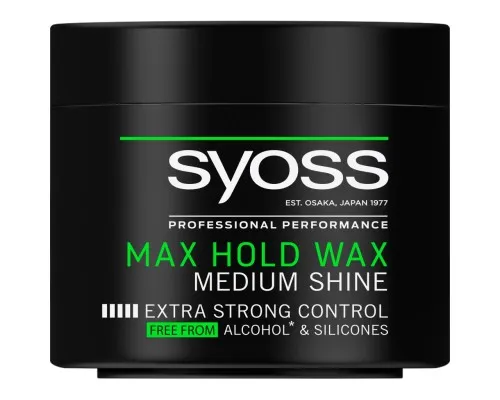 Віск для волосся Syoss Max Hold для гладкого, блискучого волосся Фіксація 5 150 мл (9000101681543)