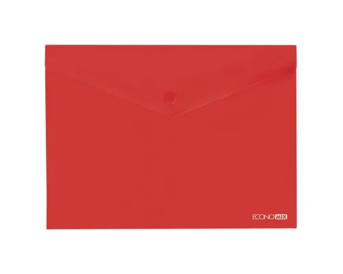 Папка - конверт Economix В5 180 мкм прозора, фактура глянець, червона (E31302-03)