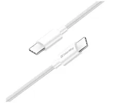 Дата кабель USB-C to USB-C 1.0m 3A 60W white ColorWay (CW-CBPDCC055-WT)