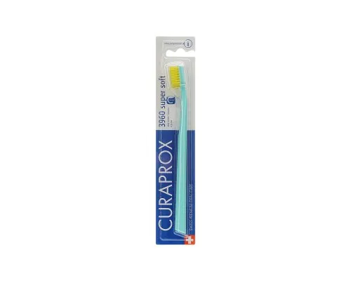 Зубна щітка Curaprox CS 3960 Super Soft Суперм'яка D 0.12 мм Бірюзова з жовтою щетиною (CS 3960-16)