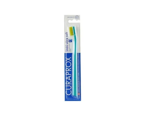 Зубна щітка Curaprox CS 5460 Ultra Soft Ультрам'яка D 0.10 мм Бірюзова із салатовою щетиною (CS 5460-29)