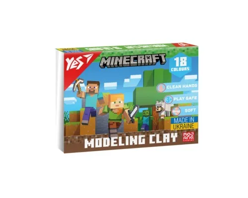 Пластилин Yes Minecraft 18 цветов 360 г (540678)