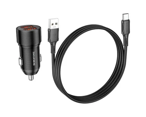 Зарядний пристрій BOROFONE BZ19B charger set (Type-C) 2 x USB Black (6941991101533)