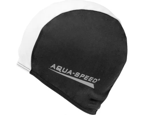 Шапка для плавання Aqua Speed Polyester Cap 091-57 5765 чорний, білий Уні OSFM (5908217657657)