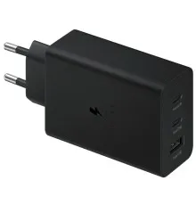 Зарядное устройство Samsung 2xUSB-С 65W PD PPS/USB-A Black (EP-T6530NBEGEU)