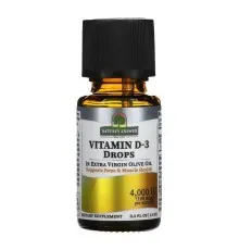 Вітамін Nature's Answer Вітамін D3 у краплях, 4000 МО, Vitamin D-3 Drops, 15 мл (NTA-26132)