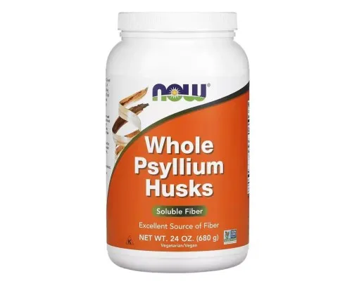 Вітамінно-мінеральний комплекс Now Foods Цілісна лушпиння подорожника, Whole Psyllium Husk, 680 г (NF5982)